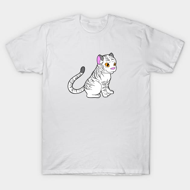 White Tiger T-Shirt by Adastumae